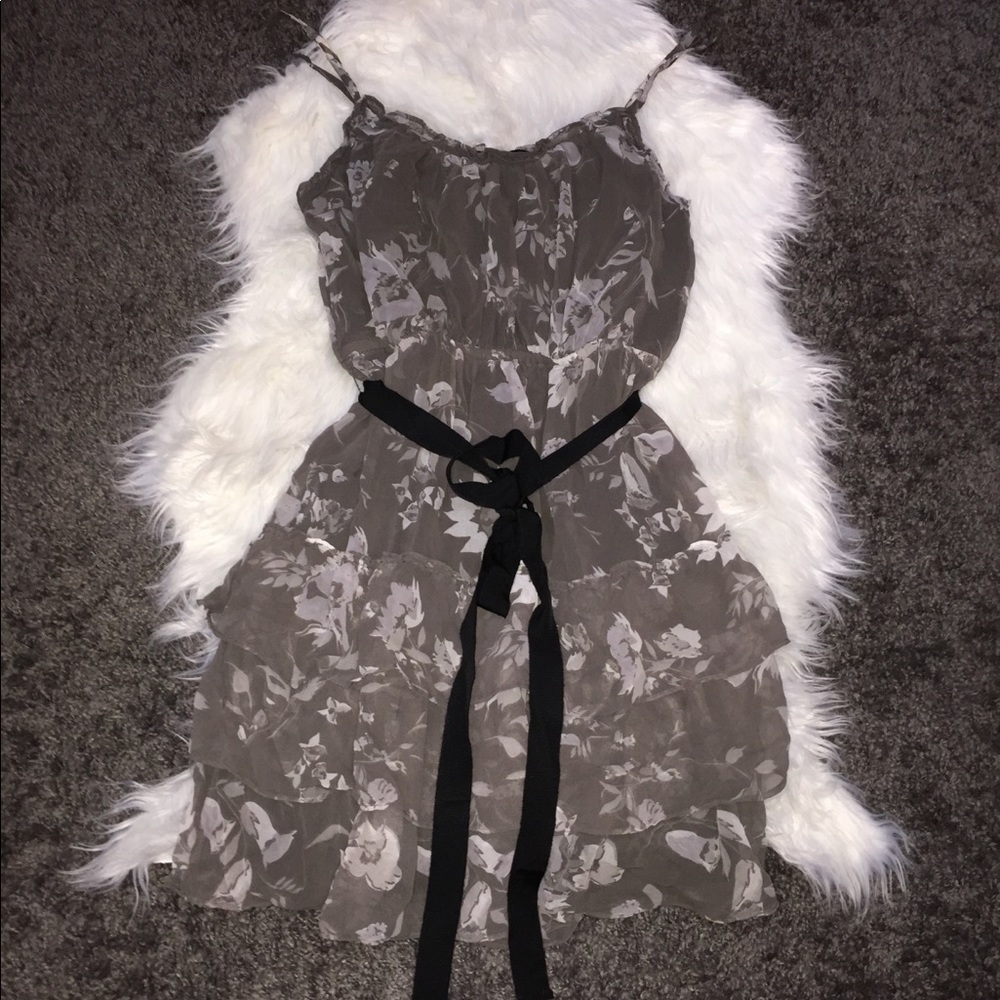 American Eagle Outfitters Gray Floral Dress
